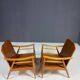 Pair of modern mid-century lounge chairs, Czechoslovakia, 1960s