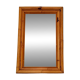Vintage Spanish mirror in natural bamboo, 1950.
