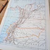 Imprimée en 1887, Colombie et Equateur.
