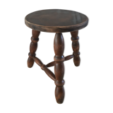 Wooden stool turned vintage tripod