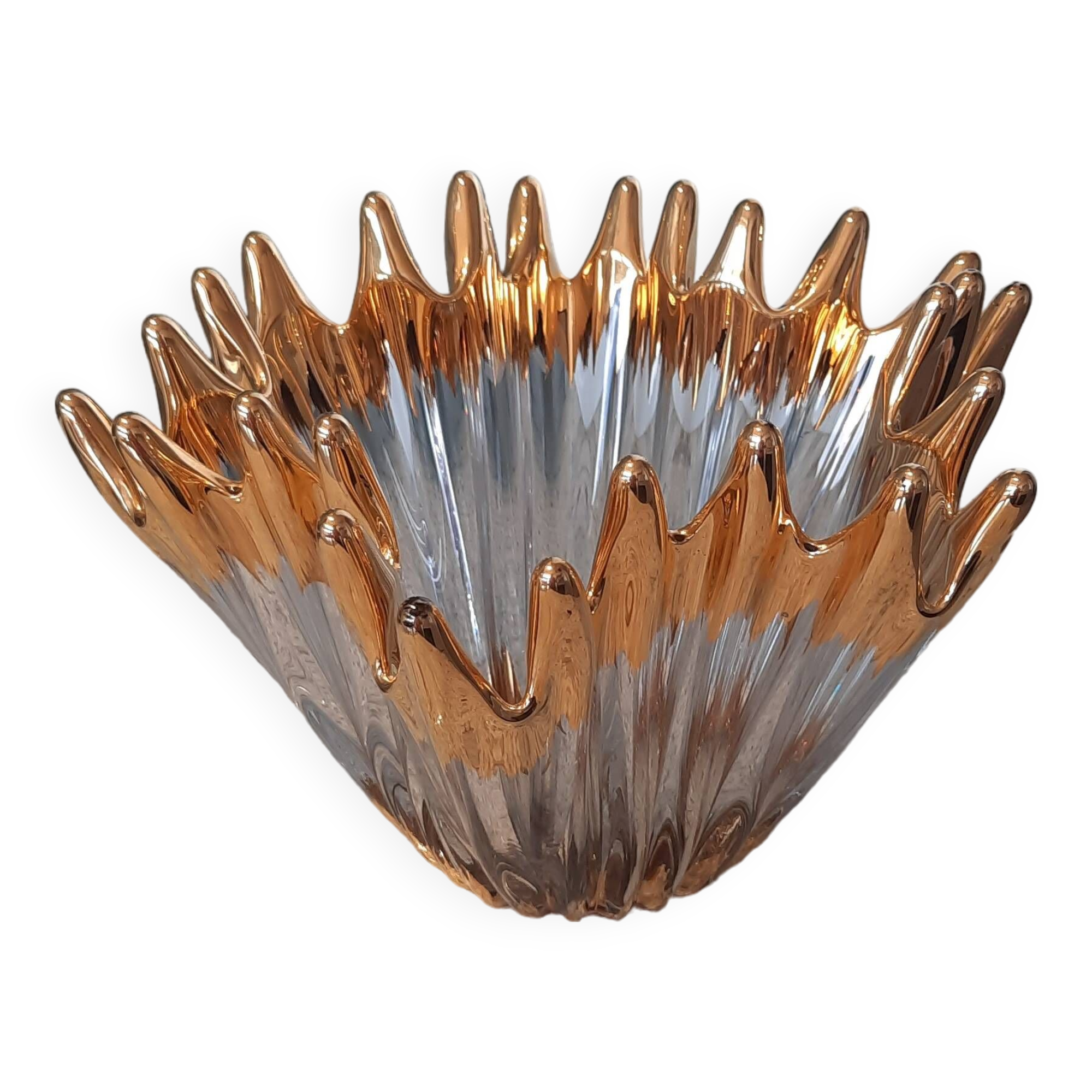 Vintage Bayel crystal vase bowl