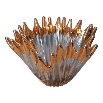 Vintage Bayel crystal vase bowl