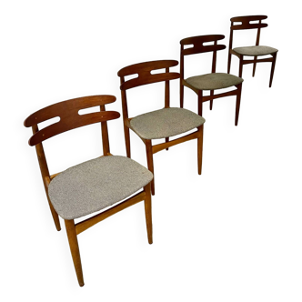 Chaises à manger par johannes andersen pour bramin, 1960