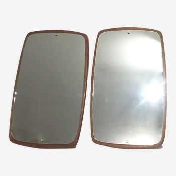 Paire de miroirs scandinaves