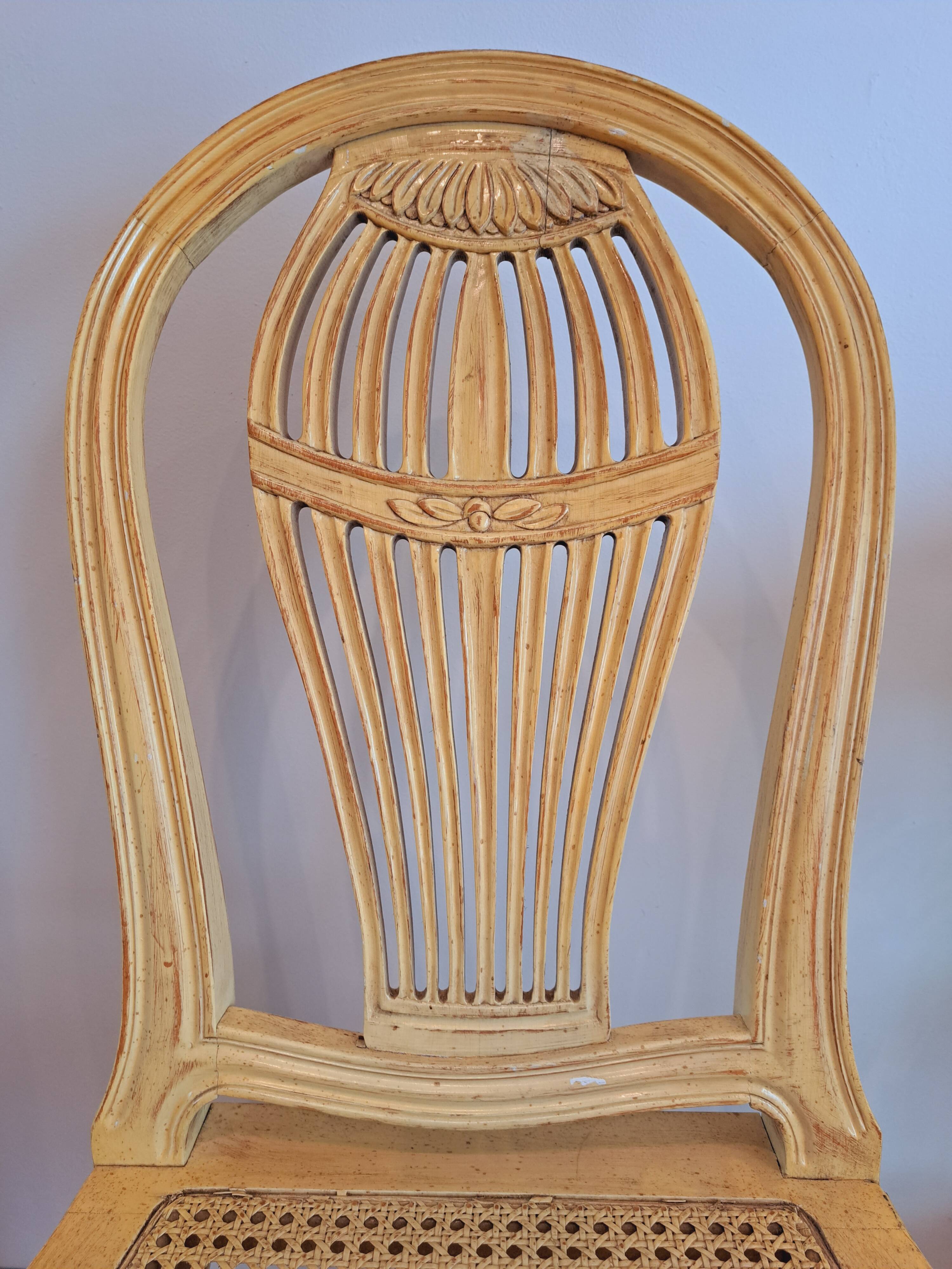Provencal yellow Louis XVI style chair