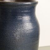 Blue ceramic vase signed