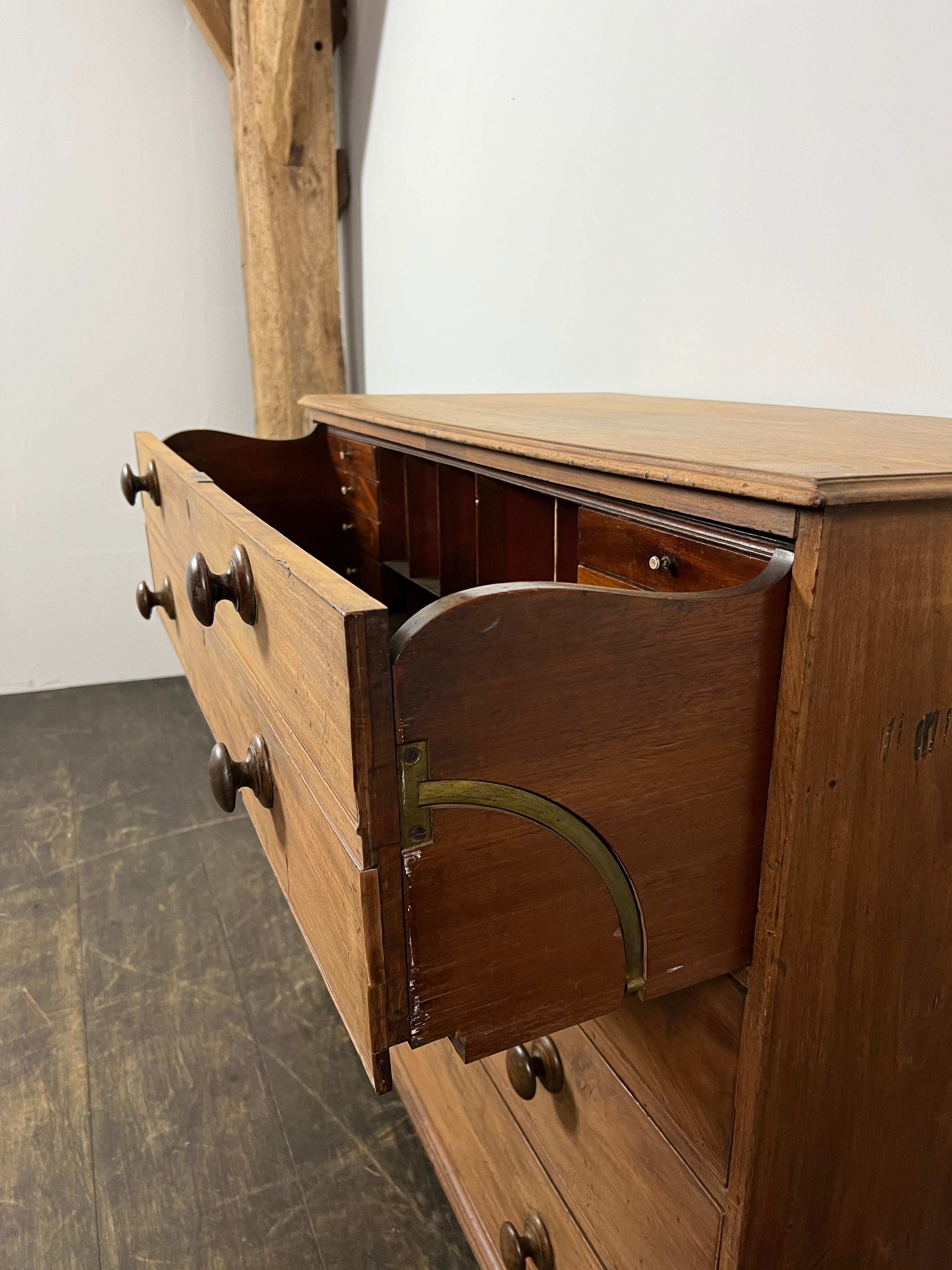 English bureau chest of drawers