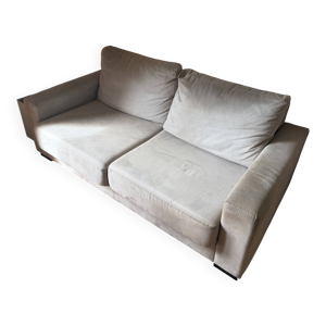 Canapé 2 places beige - clair