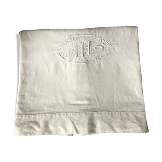 Drap ancien monogramme M B