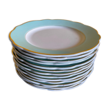 Set of green plates of water