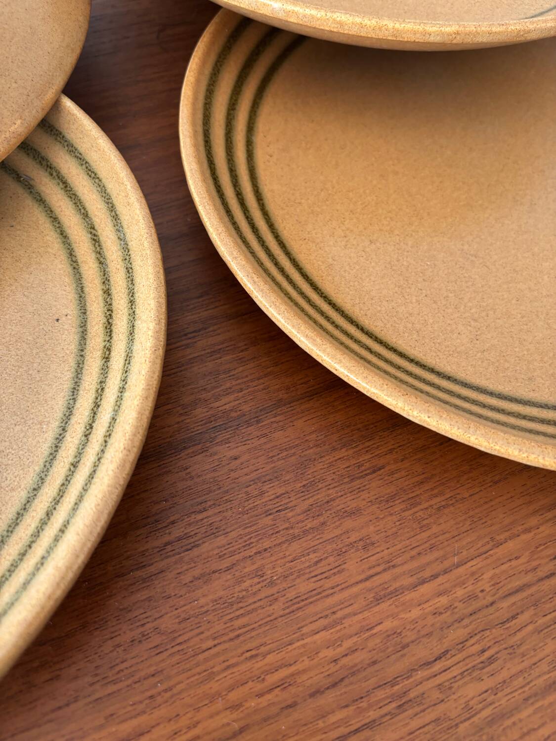 Lot de 6 assiettes en grès sarreguemines - grès vintage