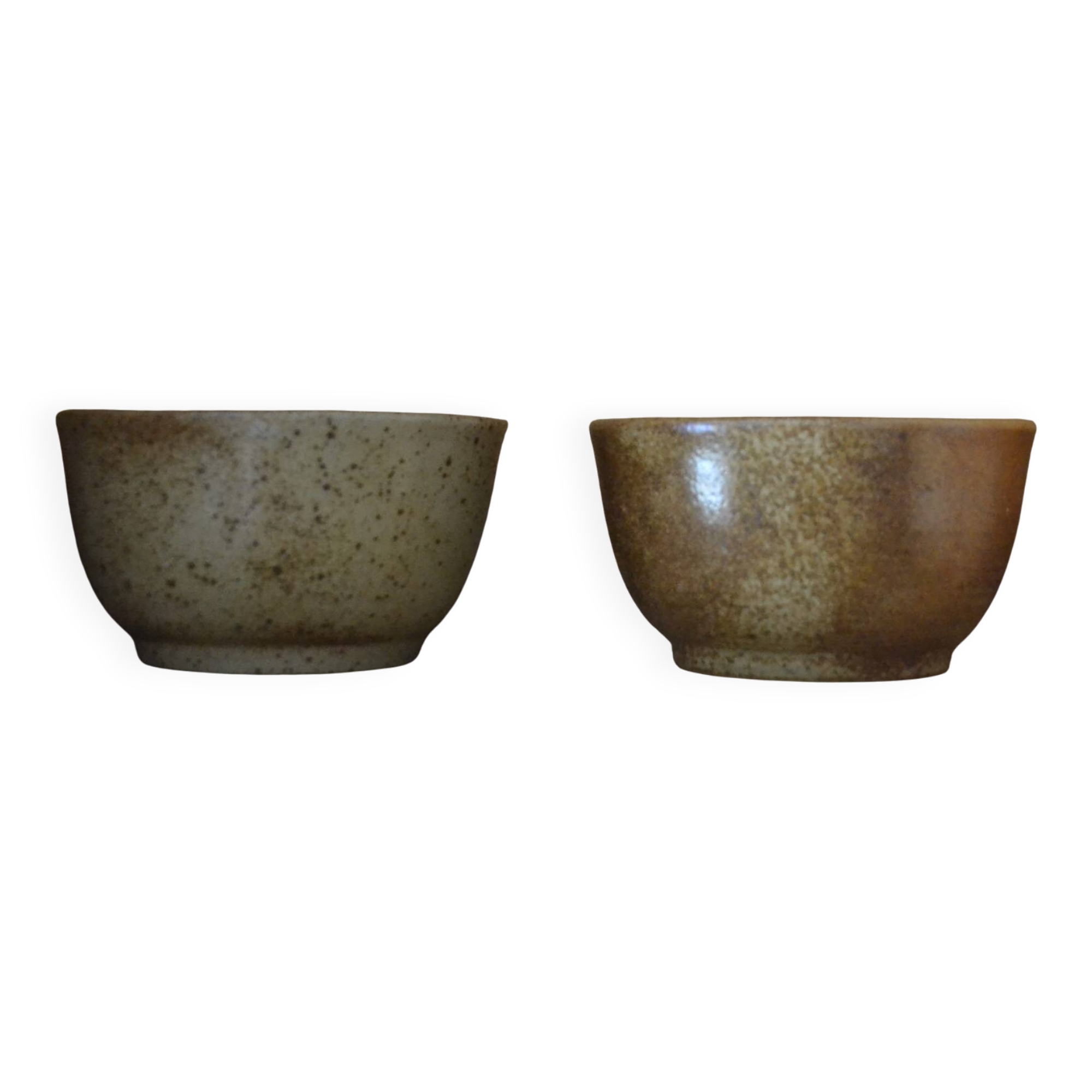 Set of 2 pyrite stoneware bowls
