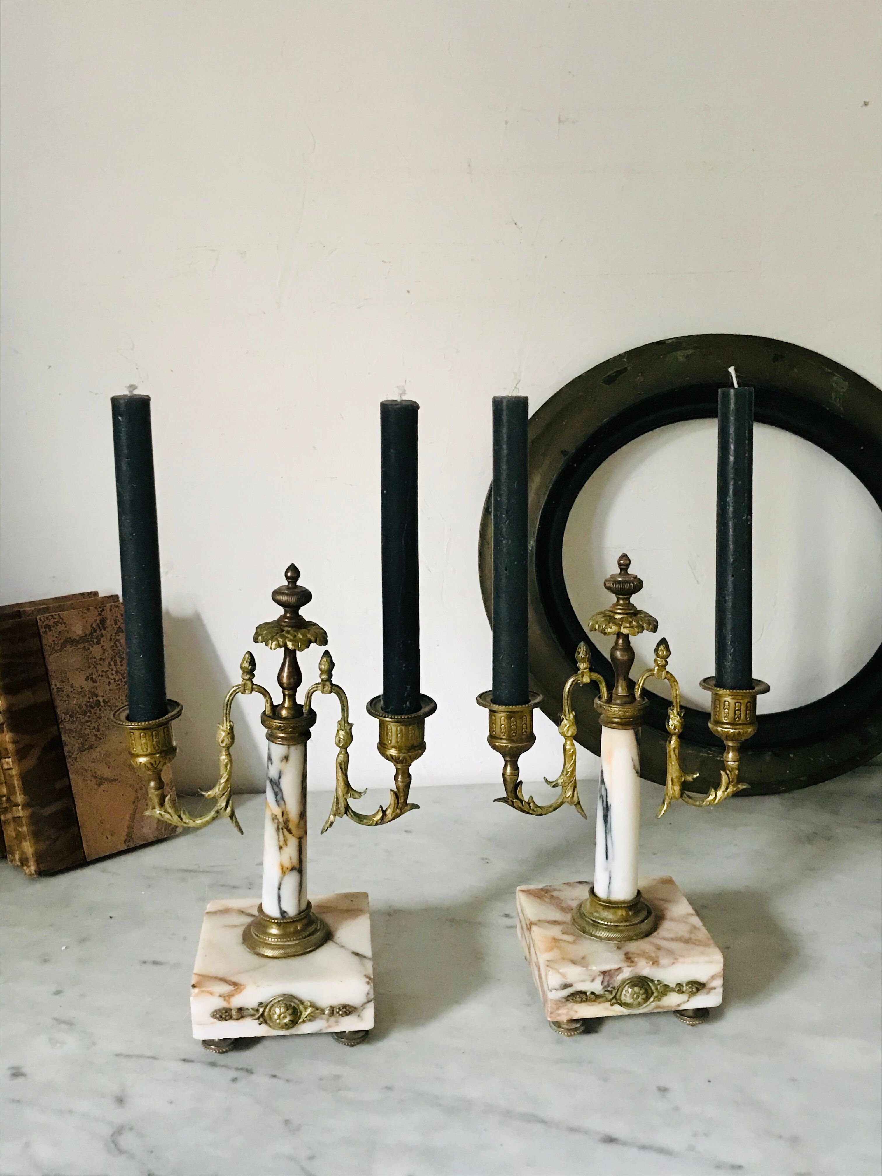 Pair of Napoleon III candlesticks