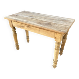 19th century bistro table in rustic stripped walnut
