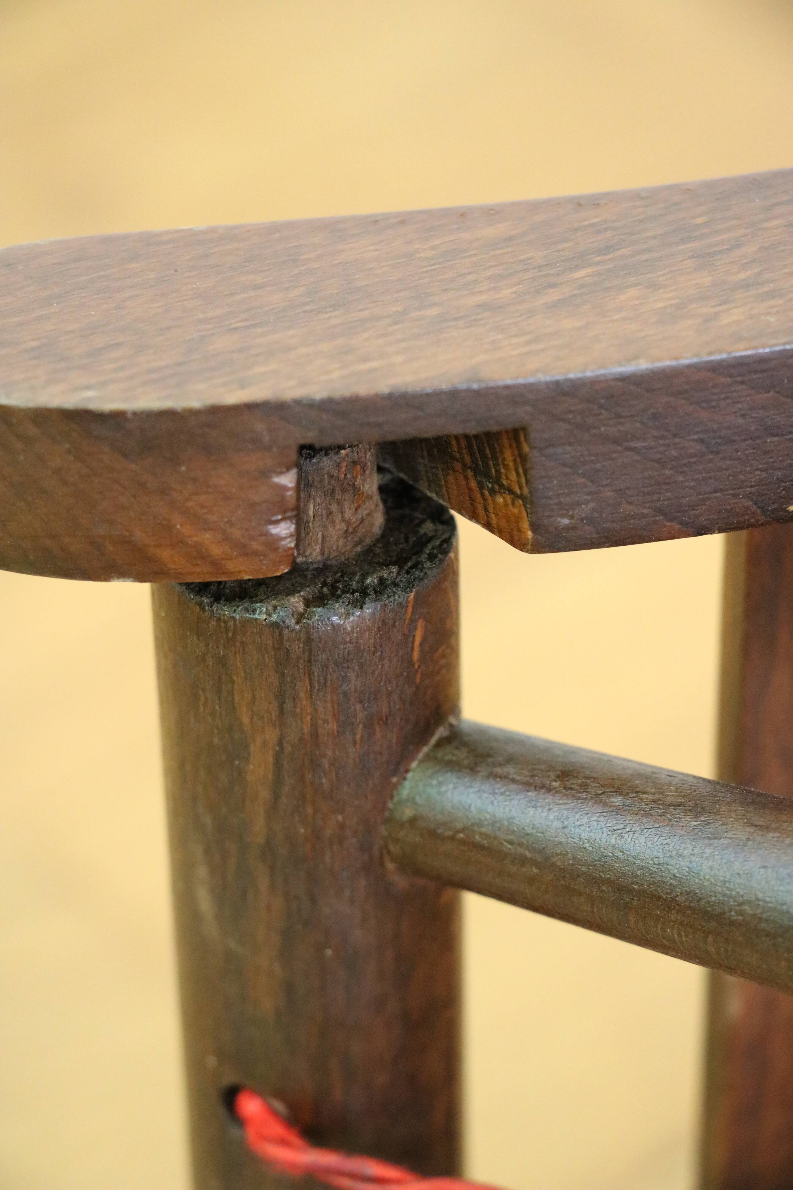 Solid wood folding stool