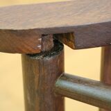 Tabouret pliant en bois massif