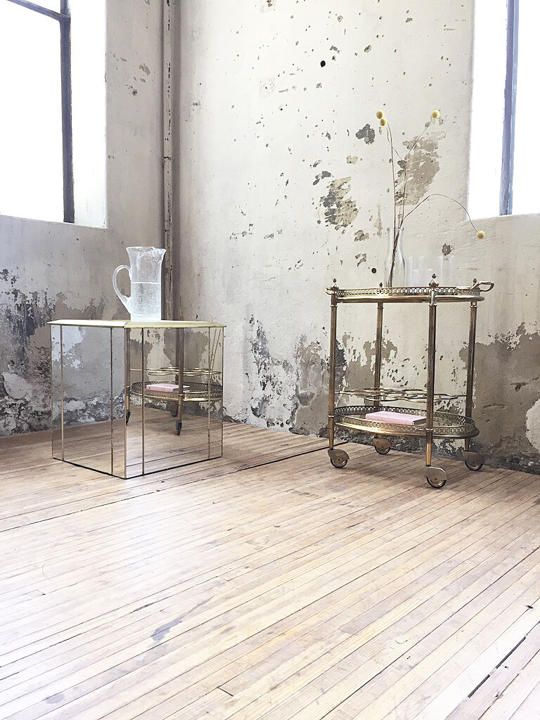 Console coffee table mirror