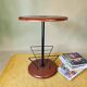 Wooden side table with magazine rack