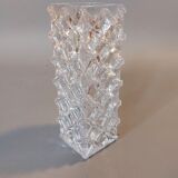 Molded glass vase cross 1940