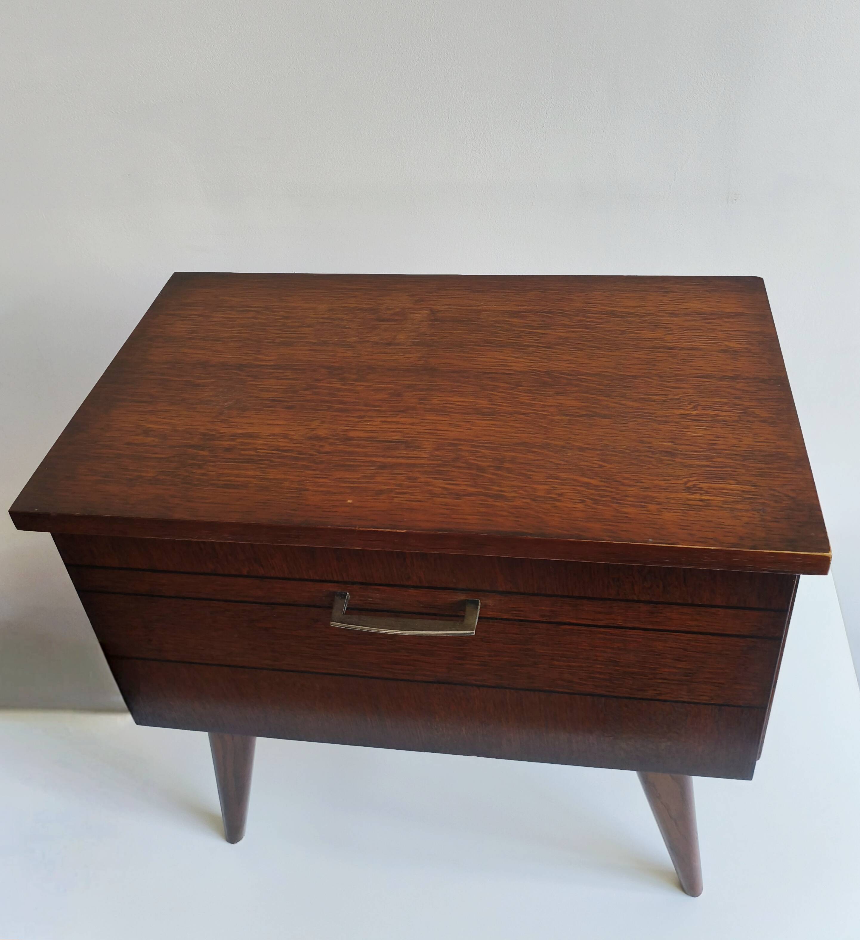 Vintage side table with compass legs