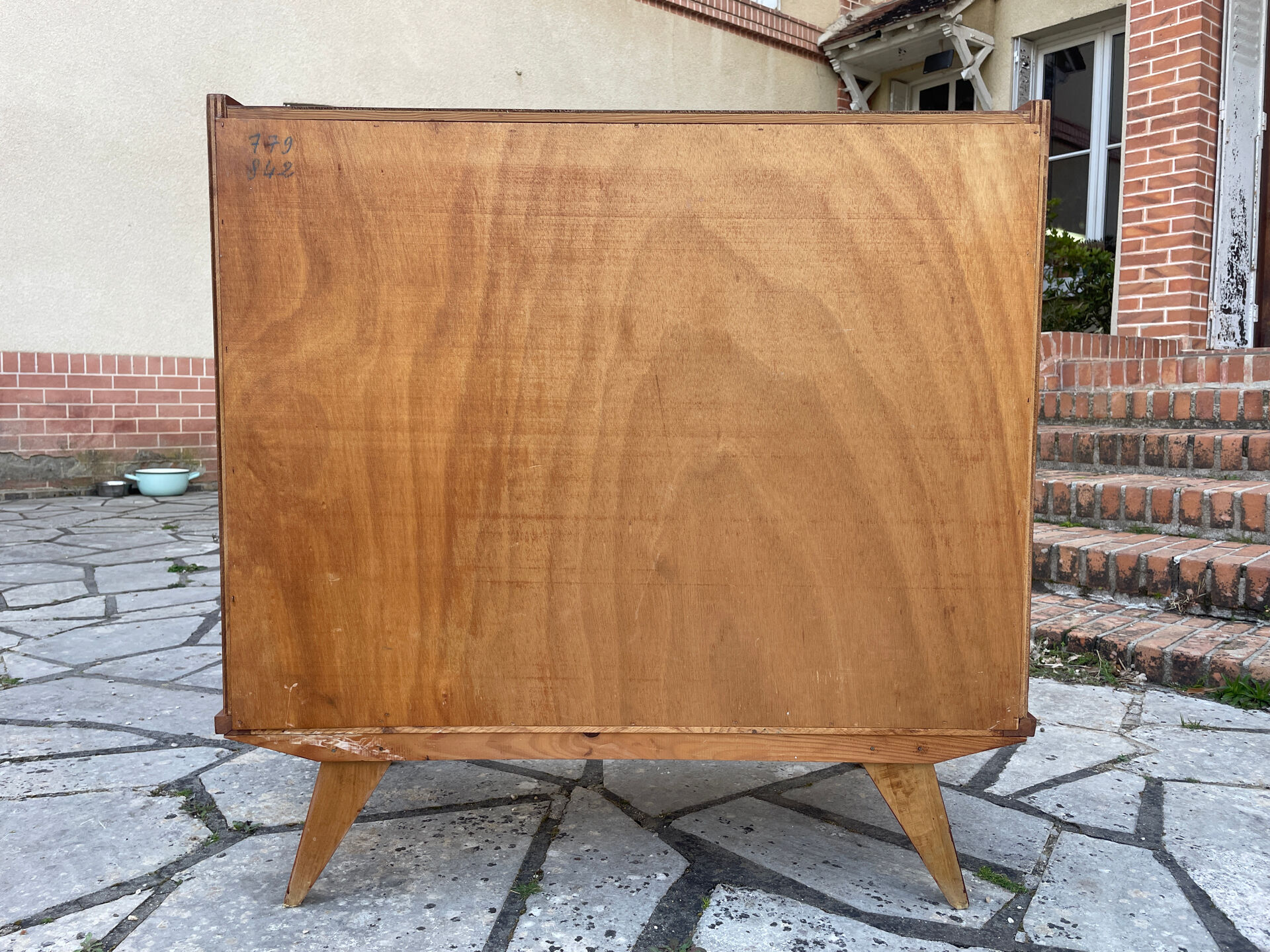 Commode vintage pieds compas 
