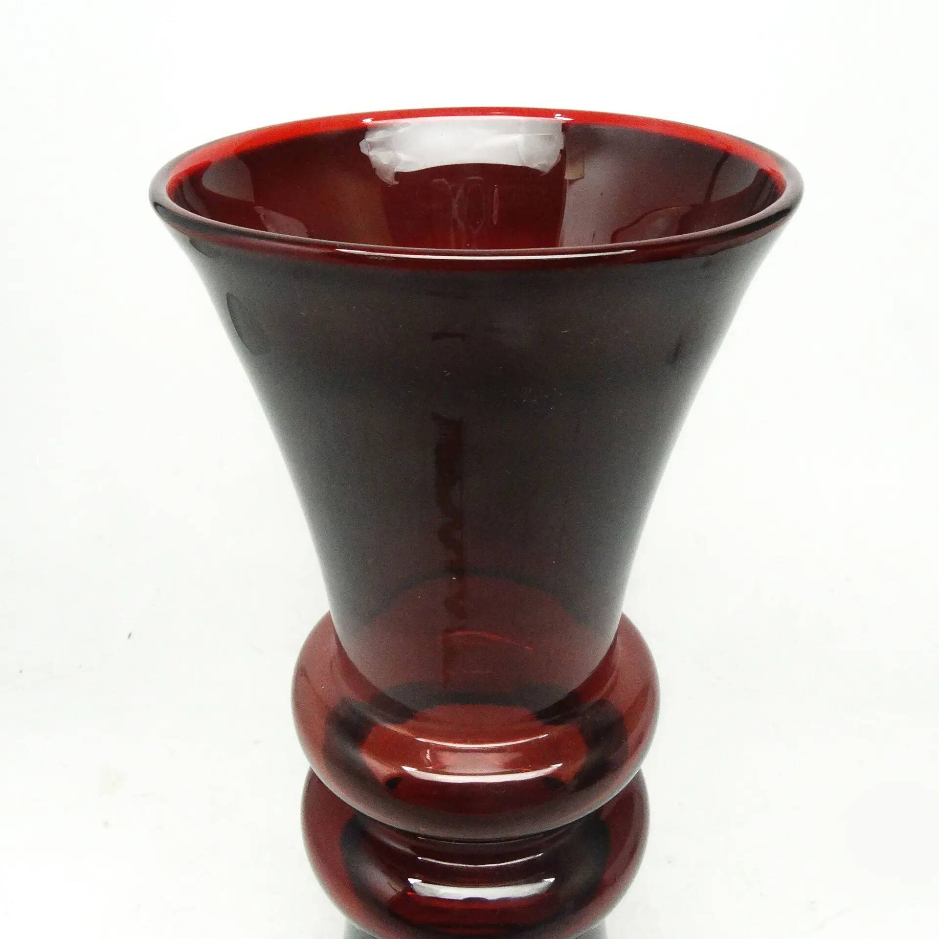 Modernism vase, glass, designed by K. Krawczyk, Poland, 1970s