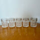 Vintage diamond tip cut whisky glasses 1960/70