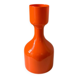 Orange glass vase 1970