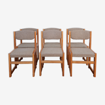 6 chairs brutalist Maison Regain