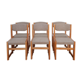 6 chairs brutalist Maison Regain