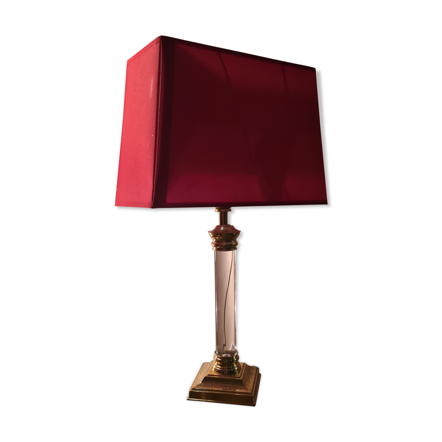 acrilic foot lamp 1950 has 70 trace on foot chrome gold pricked very well in its juice d epoque