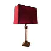 Lampe pied acrilique  1950 a 70  trace sur pied  chrome  or piqué   tres bien dans son jus d epoque
