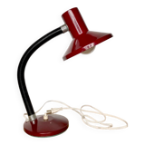 Vintage flexible burgundy metal desk lamp