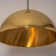 Large suspended brass chandelier by Florian Schulz, Germany.
