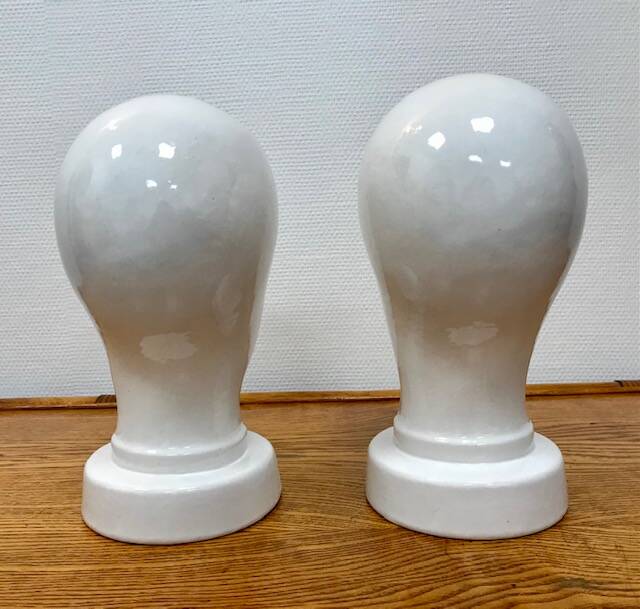 Rare set of 2 Scheurich ceramic heads, West Germany, 1950s-60s