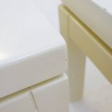 Pair of Cream White Lacquered end/side tables - 1980s