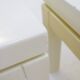 Pair of Cream White Lacquered end/side tables - 1980s
