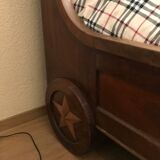 Old solid mahogany boat bed