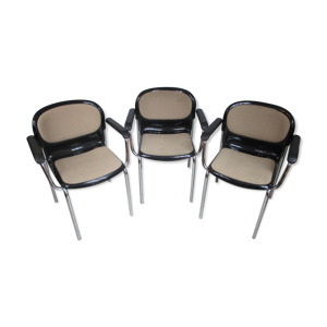 ensemble de trois chaises - 1980