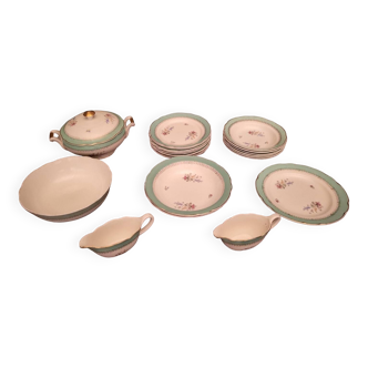 Chenonceau cibon tableware set genuine opaque digoin & sarreguemines