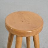 Tabouret en pin par René Martin, France, vers 1965
