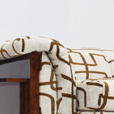 Vintage Art Deco sofa burl wood