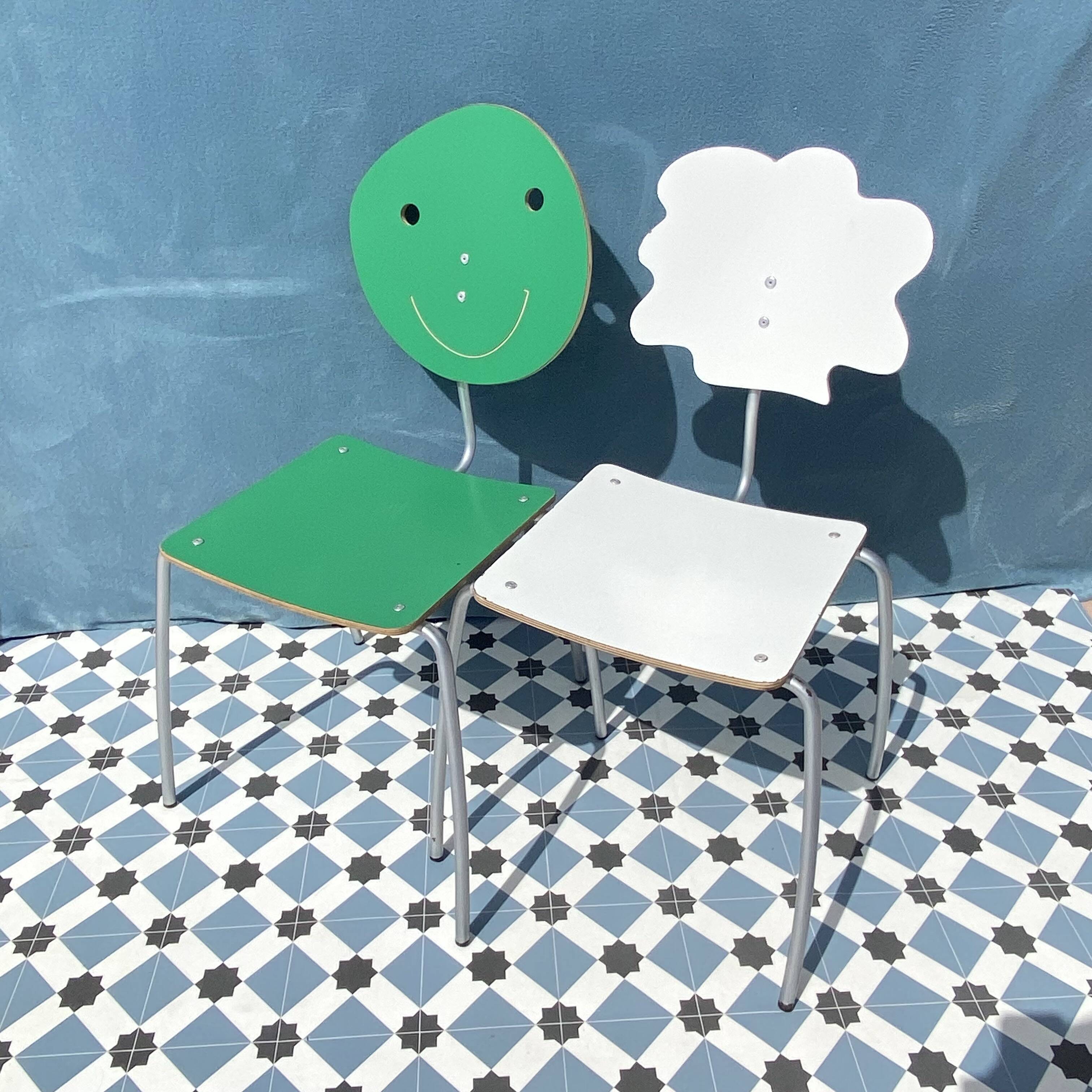 Set of Heart, Cloud, Smiley and Flower chairs by Agatha Ruiz de la Prada