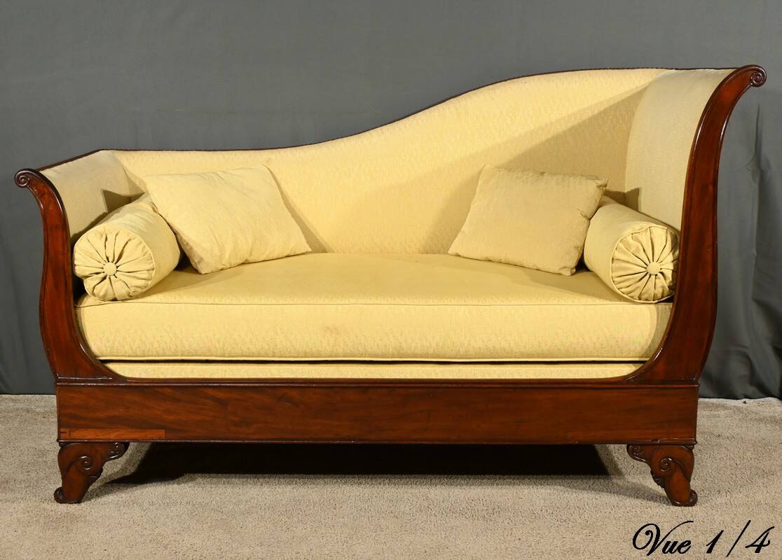 Mahogany Backrest Daybed, Restoration Period – Part 1 of the 19th Century