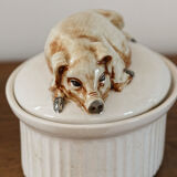 Terrine in faience, pig shape