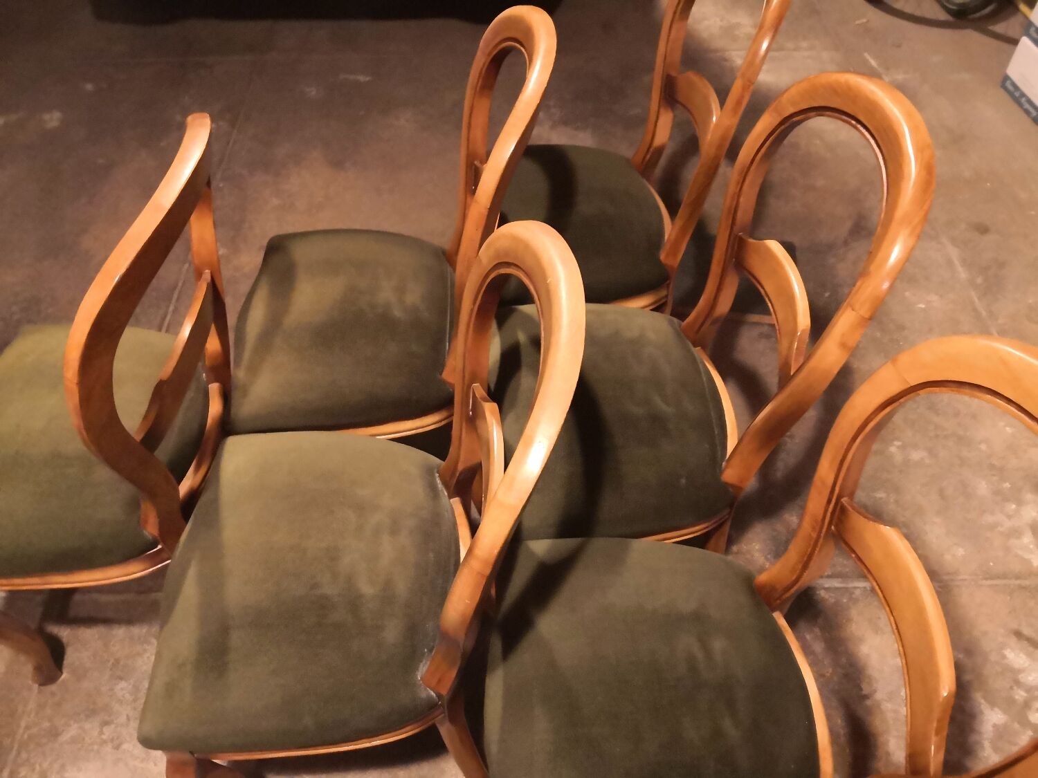 6 Chaises Louis-Philippe boiserie en hêtre