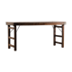 Console vintage industrielle pliable en bois