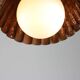 Vintage metal and opaline flower pendant lamp