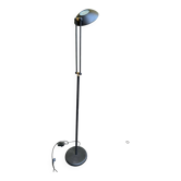 Italian vintage black & brass floor lamp — Articulated with Relco dimmer 19