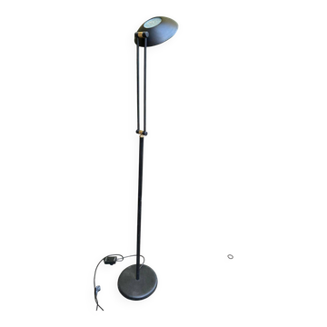 Lampadaire vintage italien noir & laiton — Articulé avec Variateur Relco 19